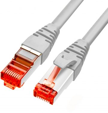 PATCHCORD GETFORT CAT.6A S/FTP LSOH kabelis 0.25m pelēks