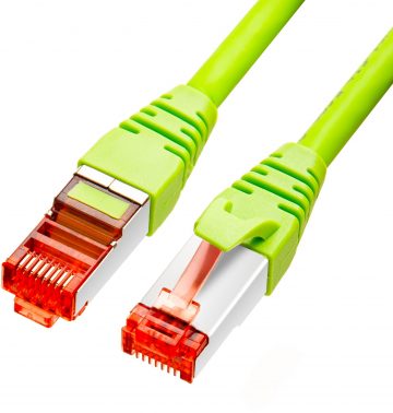 PATCHCORD GETFORT CAT.6A S/FTP LSOH kabelis 0.25m zaļš