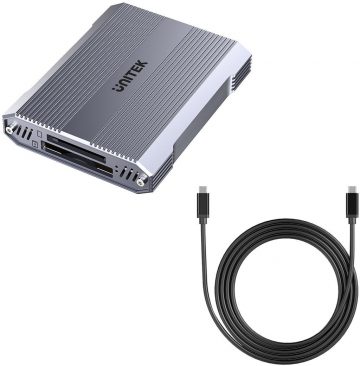 Unitek atmiņas karšu lasītājs CF Express, SD/microSD, USBA 10 Gbs + HUBUnitek atmiņas karšu lasītājs CF Express, SD/microSD, USBA 10 Gbs + HUB
