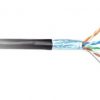 GETFORT CAT.6 F/UTP PVC kabelis melns 1m GETFORT CAT.6 F/UTP PVC kabelis melns 1m