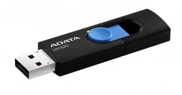 Adata zibatmiņas disks UV320 64GB USB 3.2 Gen1 melns/melnsAdata zibatmiņas disks UV320 64GB USB 3.2 Gen1 melns/melns