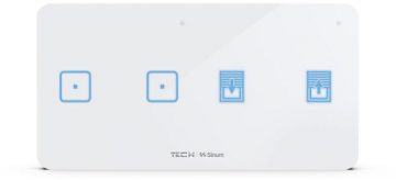 Беспроводной двухполюсный выключатель света и жалюзи белый WSZ-22P Tech Controls