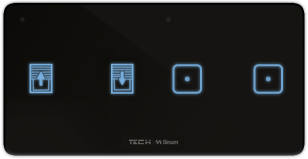 Belaidis dviejų stulpų šviestuvas ir jungiklis, juodas, WSZ-22P, „Tech Controls“