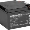 AGM baterija EUROPOWER EPS serija 12V 28Ah (tarnavimo laikas 8-12 metų)