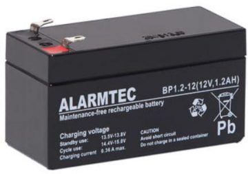 AGM ALARMTEC BP sērijas 12V 1.2Ah akumulators