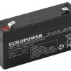EUROPOWER EP 6V 1,2Ah AGM aku (6-9 aastat kasutusiga)