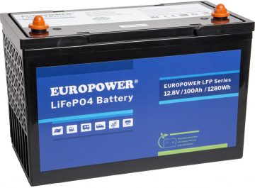 EUROPOWER LFP 12.8V 100Ah LiFePO4 baterija (tarnavimo laikas >2000 ciklų)