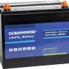 EUROPOWER LFP seeria LiFePO4 aku 25,6V 50Ah (kasutusiga >2000 tsüklit)
