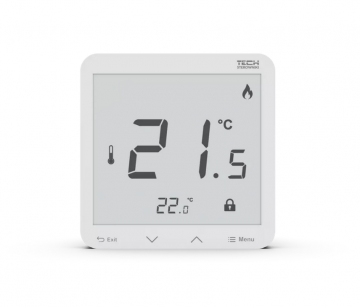 Bezvadu telpas kontrolieris, kas darbojas ar 230 V baltu R-8PZ PLUS Tech Controls Bezvadu telpas kontrolieris, kas darbojas ar 230 V baltu R-8PZ PLUS Tech Controls