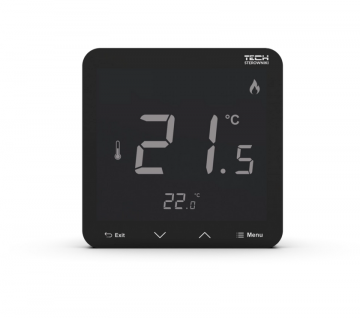 Беспроводной комнатный контроллер питания 230 В, черный R-8PZ PLUS Tech Controls