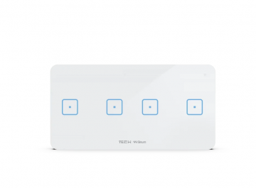 Bezvadu četru polu slēdzis melns WSS-22 Tech Controls Bezvadu četru polu slēdzis melns WSS-22 Tech Controls