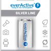 Uzlādējams 6F22 Ni-MH everActive 9V 250mAh Silver Line (1 gab.)