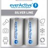 C / R14 Ni-MH uzlādējamas baterijas everActive 3500 mAh Silver Line (kaste 2 gab.)