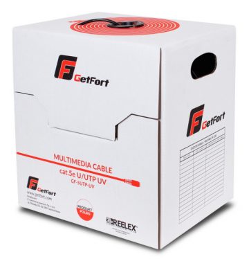 GETFORT PREMIUM CAT.5E U/UTP UV SUCH kabelis 305 mGETFORT PREMIUM CAT.5E U/UTP UV SUCH kabelis 305 m