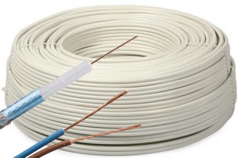 Koaksiālais kabelis ar barošanas avotu videonovērošanai WHITE K60+2x0.5mm2 GETFORT 100mKoaksiālais kabelis ar barošanas avotu videonovērošanai WHITE K60+2x0.5mm2 GETFORT 100m