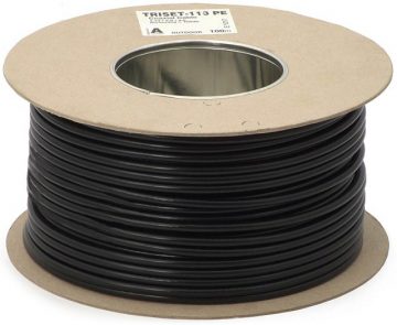 TRISET-113 75 Ohm PE+GEL Fca A klases 1.13/4.8/6.8 100 dB KONCENTRĒJAMAIS VADĪTĀJIEM - 100 m spole