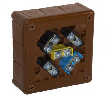 Коробка наружная на 12 входов VIPLAST VP-51 БРОНЗА IP55 118x118x46мм 051-52