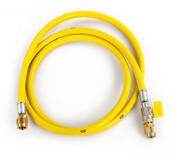 Servisa šļūtene ar noslēgvārstu REFCO CA-CL-60-Y (150 cm / 1/4" x 1/4")