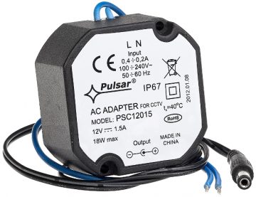 HERMETISKAIS IMPULSA IESPĒJAS PULSAR PSC12015 12V/1,5AHERMETISKAIS IMPULSA IESPĒJAS PULSAR PSC12015 12V/1,5A