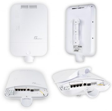 GETFORT POE SWITCH 4GE+1GE+1SFP Āra IP65