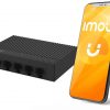 Imou 5 pieslēgvietu komutators SF105C plastmasas korpusā 100Mbps