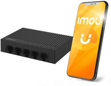 Imou 5 pieslēgvietu komutators SF105C plastmasas korpusā 100Mbps