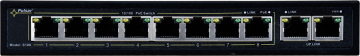 POE SWITCH PULSAR S108 10-PORT (8xPoE + 2xUPLINK) IEEE 802.3af/at, 48VDC / 30W/port (PoE+) 120W