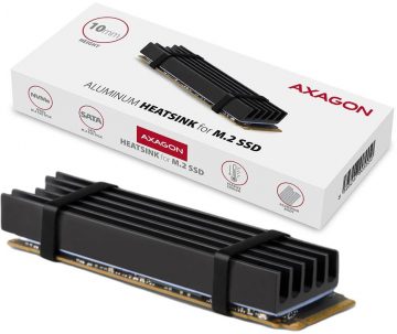 Кулер для SSD-накопителя Axagon CLR-M2L10 M.2 10 мм Кулер для SSD-накопителя Axagon CLR-M2L10 M.2 10 мм