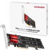 Axagon PCEM2-ND PCIe 2x NVME M.2 adapter