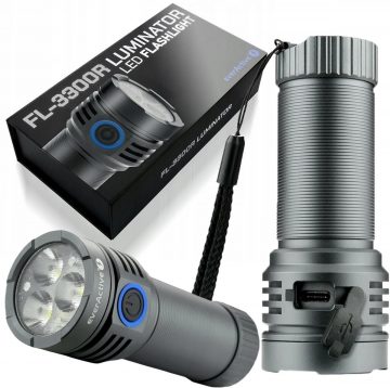 Taskulamp 3x Osram P9 10W LED everActive FL-3300R Luminator 3300 luumenit IPX4 Taskulamp 3x Osram P9 10W LED everActive FL-3300R Luminator 3300 luumenit IPX4