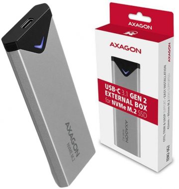 Axagon EEM2-UG2 USB-C 3.2 Gen 2 M.2 NVMe M.2 diska korpussAxagon EEM2-UG2 USB-C 3.2 Gen 2 M.2 NVMe M.2 diska korpuss
