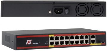 GETFORT POE KOMUTATORS 16FE+2GE+1SFP 200W