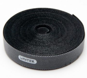 Unitek kabeļu organizators OT142BK Velcro melns 5mUnitek kabeļu organizators OT142BK Velcro melns 5m