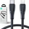 USB-C / Lightning Joyroom kaabel S-CL020A11 120cm 20W punutud, must