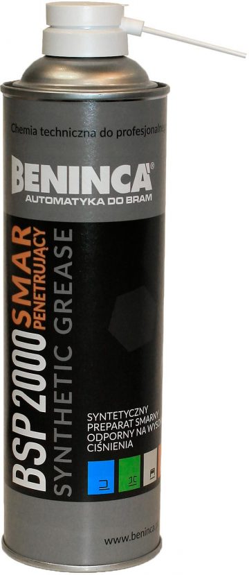 CHEMIA: Beninca sintētiskā (penetrējošā) smērviela BSP2000 500ml vārtiem/automātiem/pārvadātājiem