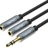 Unitek adapteris Y-C956ABK miniJack 3,5 mm (M) - 2x 3,5 mm (F)