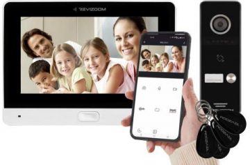 Video door entry system REVIZOOM RM-T471HD WHITE/RC-411HD-C