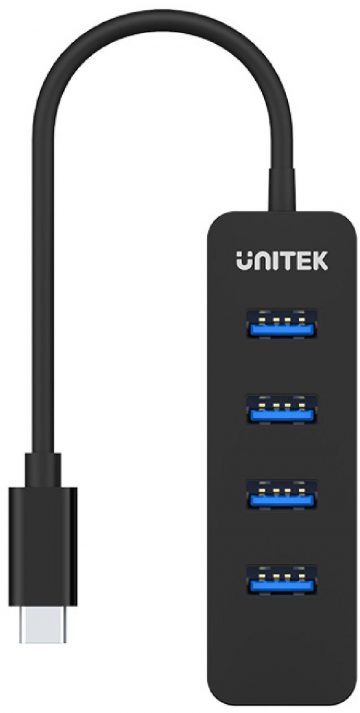Unitek H1117B USB-C koncentrators, 4 USB 3.1 pieslēgvietas, aktīvs, 10 WUnitek H1117B USB-C koncentrators, 4 USB 3.1 pieslēgvietas, aktīvs, 10 W