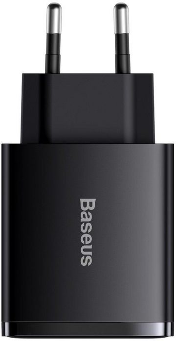 Baseus kompaktiškas greitas įkroviklis CCXJ-E01 30W 2x USB-A 1x USB-C PD 3.0 QC 3.0 BLACK