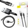 USB-A / Lightning iPhone kabelis Baseus Cafule CALKLF-AG1 50cm Apple 2.4A BLACK/GREY KABELIS