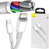 Кабель USB-C/Lightning для iPhone Baseus Cafule CATLGD-A02, 2 м, 20 Вт, PD, быстрая зарядка, белый, в чехле
