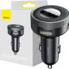 Baseus Enjoy CCLH-01 3.4A 2x USB-A JACK 3.5MM BT 5.0 AUTOMOBILINIS ĮKROVIKLIS FM Siųstuvas