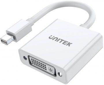 Unitek Y-6326WH miniDisplayPort uz DVI adapterisUnitek Y-6326WH miniDisplayPort uz DVI adapteris