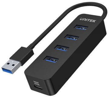 Unitek USB centrmezgls H1117A 4 porti USB-C uz USB 3.1 aktīvs 10WUnitek USB centrmezgls H1117A 4 porti USB-C uz USB 3.1 aktīvs 10W