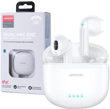 TWS Joyroom bezvadu austiņas JR-TL11 ENC IPX4 BT 5.3 White WhiteTWS Joyroom bezvadu austiņas JR-TL11 ENC IPX4 BT 5.3 White White