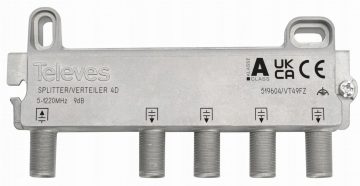 TV 4-suunaline antennijagaja F4D 519604 Televes