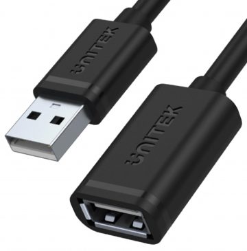 Unitek Y-C449GBK USB 2.0 AM-AF ilgintuvas 1,5M Unitek Y-C449GBK USB 2.0 AM-AF ilgintuvas 1,5M