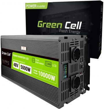 Green Cells PowerInverter LCD 48V / 230V 5000/10000W CLEAN SINUSOIDA