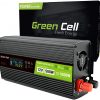 Green Cell strāvas invertors LCD 12V / 230V 500W/1000W tīrs sinusoidāls