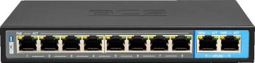 POE SWITCH 8 IP kamerām BCS-B-SP0802